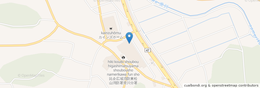 Mapa de ubicacion de ミスタードーナツ en اليابان, 埼玉県, 比企郡, 滑川町.
