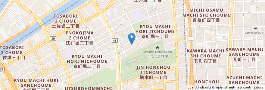 Mapa de ubicacion de a&w en Jepun, 大阪府, 大阪市, 西区.
