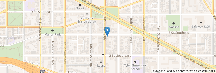 Mapa de ubicacion de Banana Cafe & Piano Bar en United States, District Of Columbia, Washington.
