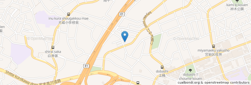 Mapa de ubicacion de みよしこどもクリニック en Japón, Prefectura De Kanagawa, Kawasaki, 宮前区.