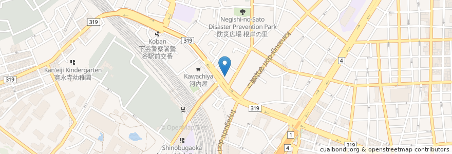 Mapa de ubicacion de 法住山 要傳寺 en 日本, 東京都, 台東区.