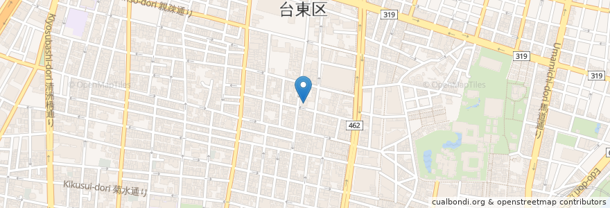Mapa de ubicacion de 天嶽院 en 日本, 東京都, 台東区.