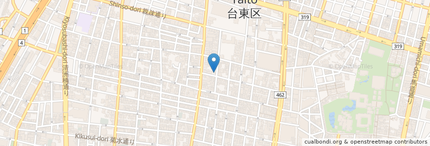 Mapa de ubicacion de 日枝神社 en Japón, Tokio, Taito.