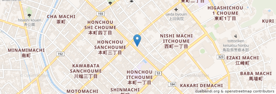 Mapa de ubicacion de 加藤整形外科医院 en 日本, 鳥取県, 鳥取市.