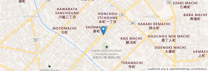 Mapa de ubicacion de キッチンモリシタ en Japan, Präfektur Tottori, 鳥取市.