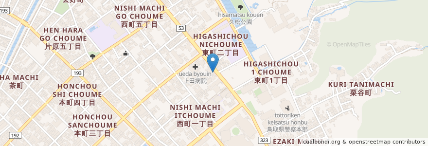 Mapa de ubicacion de 上田歯科医院 en Japão, 鳥取県, 鳥取市.