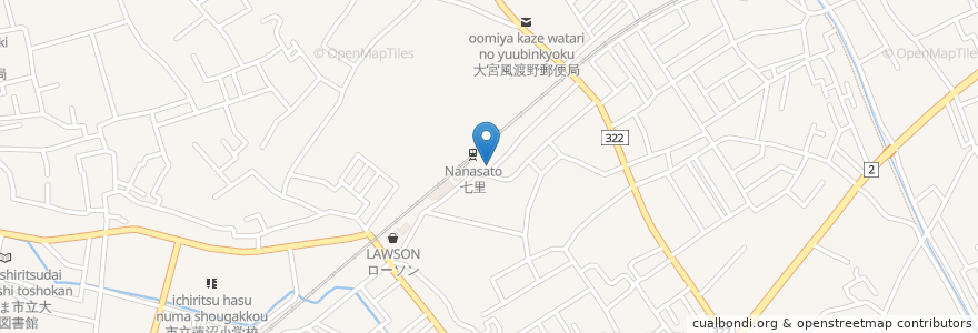 Mapa de ubicacion de 埼玉りそな銀行七里支店 en Japan, 埼玉県, さいたま市, 見沼区.