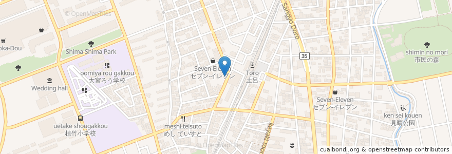 Mapa de ubicacion de ドラッグセイムス土呂駅前薬局 en 日本, 埼玉県, さいたま市, 北区.