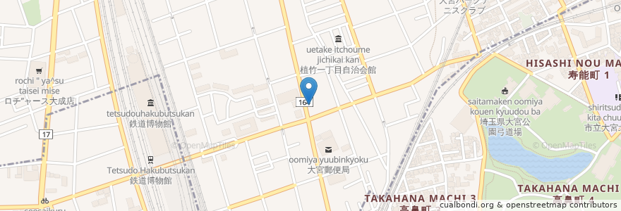 Mapa de ubicacion de (有)日野商店　大宮セントラルS.S. en 日本, 埼玉県, さいたま市, 大宮区.