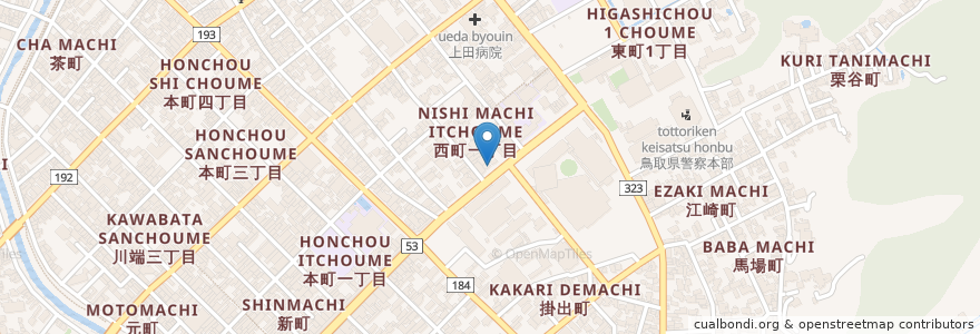 Mapa de ubicacion de たんぽぽ薬局 en ژاپن, 鳥取県, 鳥取市.
