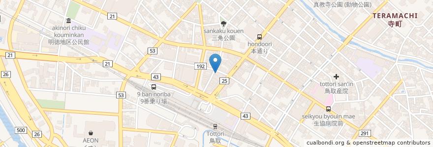 Mapa de ubicacion de 千年の宴 en Япония, Тоттори, 鳥取市.