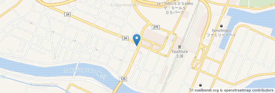 Mapa de ubicacion de 麺屋 華道 en Japón, Prefectura De Ibaraki, 土浦市.