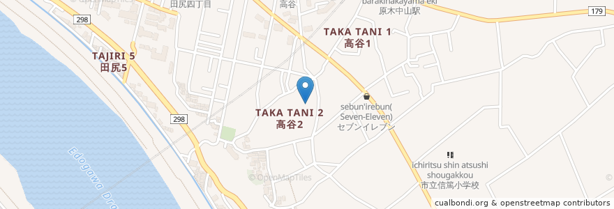 Mapa de ubicacion de 羽黒神社 en 日本, 千葉県, 市川市.