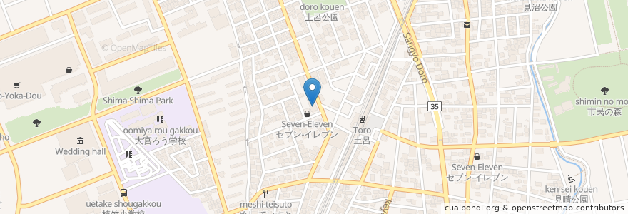 Mapa de ubicacion de 埼玉りそな銀行土呂出張所 en Giappone, Prefettura Di Saitama, さいたま市, 北区.