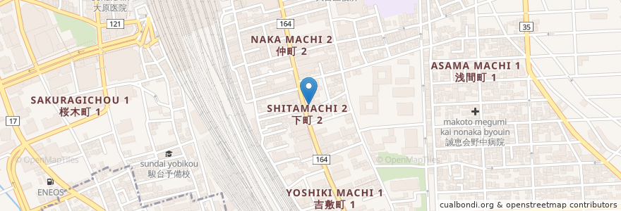 Mapa de ubicacion de 第四銀行大宮支店 en Japan, Saitama Prefecture, Saitama, Omiya Ward.