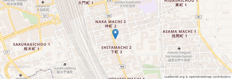 Mapa de ubicacion de 群馬銀行大宮支店 en 日本, 埼玉県, さいたま市, 大宮区.