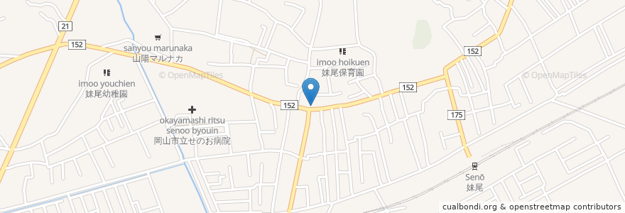Mapa de ubicacion de さとう歯科クリニック en Japan, Okayama Prefecture, Okayama, Minami Ward.