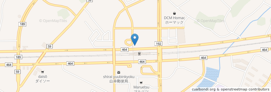 Mapa de ubicacion de 養老乃瀧 en Japon, Préfecture De Chiba, 白井市.