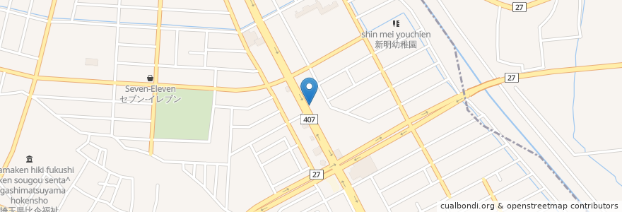 Mapa de ubicacion de かきの樹 en Japon, Préfecture De Saitama, 東松山市.