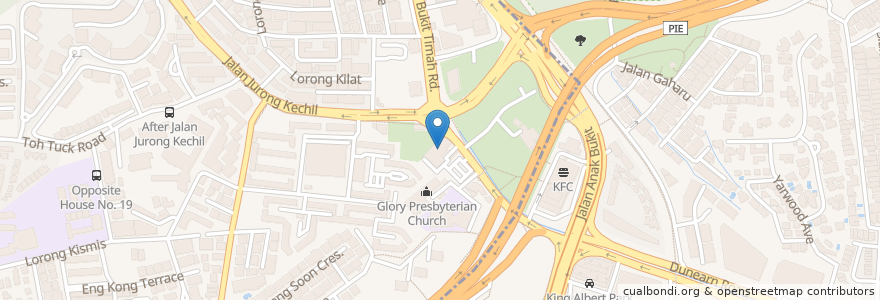Mapa de ubicacion de Bukit Timah Market Food Court en Singapore, Southwest.