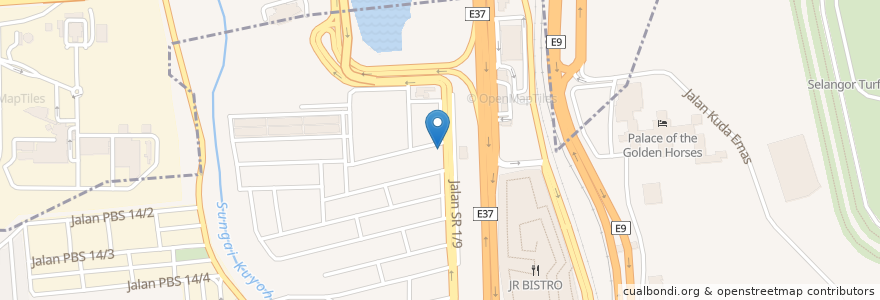 Mapa de ubicacion de Restaurant East of Highway en マレーシア, セランゴール, Majlis Bandaraya Subang Jaya.
