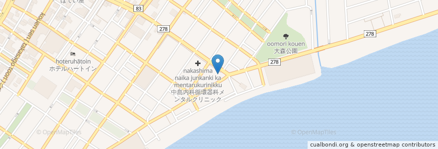 Mapa de ubicacion de 欣ちゃん en 日本, 北海道, 渡島総合振興局, 函館市.