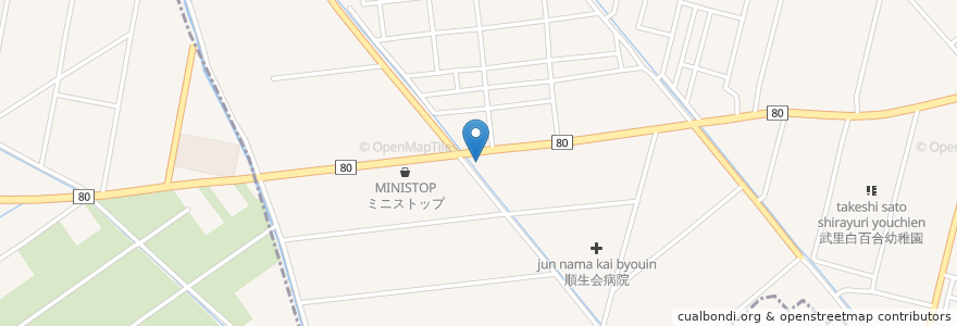 Mapa de ubicacion de Flying Garden en Jepun, 埼玉県, 春日部市.