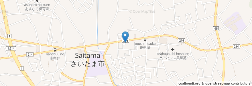 Mapa de ubicacion de 古賀歯科医院 en 日本, 埼玉县, 埼玉市, 見沼区.