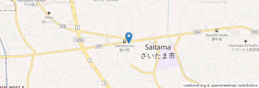 Mapa de ubicacion de 吉野家 en Jepun, 埼玉県, さいたま市, 見沼区.