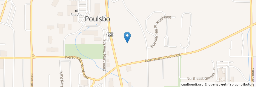Mapa de ubicacion de Starbuck en 美利坚合众国/美利堅合眾國, 华盛顿州 / 華盛頓州, Kitsap County, Poulsbo.