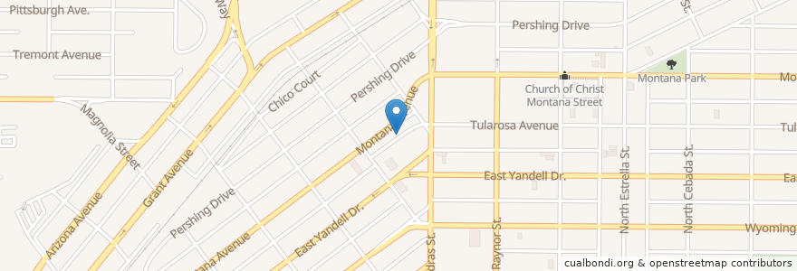 Mapa de ubicacion de Five Points Transit Center en 美利坚合众国/美利堅合眾國, 得克萨斯州 / 德克薩斯州 / 德薩斯州, El Paso County, El Paso.