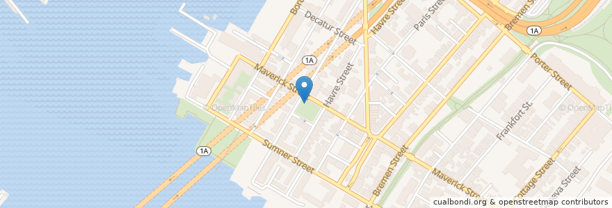 Mapa de ubicacion de The Holy Redeemer Peace Fountain en Amerika Syarikat, Massachusetts, Suffolk County, Boston.