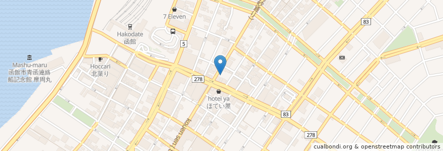 Mapa de ubicacion de かねなか en اليابان, محافظة هوكايدو, 渡島総合振興局, 函館市.