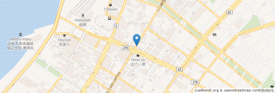 Mapa de ubicacion de きさらぎ en 日本, 北海道, 渡島総合振興局, 函館市.