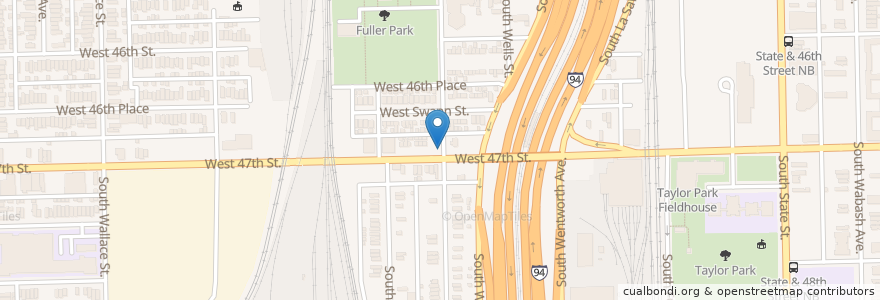 Mapa de ubicacion de Princeton Ave & 47th St en Amerika Birleşik Devletleri, Illinois, Chicago.