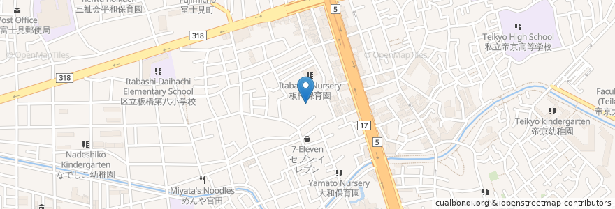 Mapa de ubicacion de 智清寺 en 日本, 东京都/東京都, 板橋区.