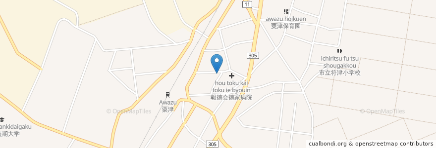 Mapa de ubicacion de ホルモンだるま en Jepun, 石川県, 小松市.