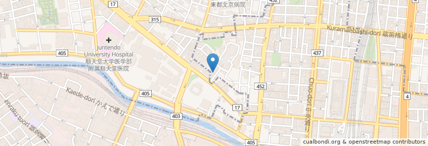 Mapa de ubicacion de みやび en 日本, 東京都, 文京区, 千代田区.