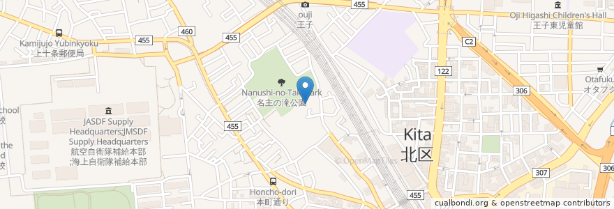 Mapa de ubicacion de 金輪寺 en Japan, Tokio, 北区.