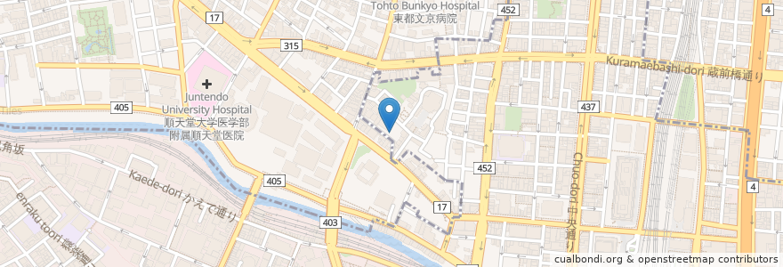 Mapa de ubicacion de 聖橋亭 en 日本, 東京都, 文京区, 千代田区.