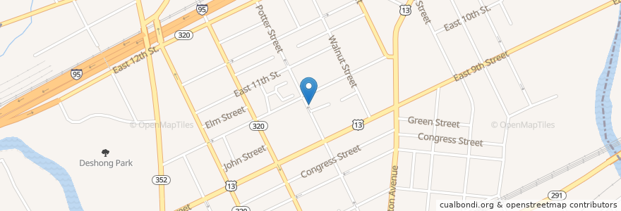 Mapa de ubicacion de Ezekiel Church of God in Christ en Amerika Syarikat, Pennsylvania, Delaware County, Chester.