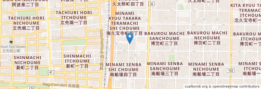 Mapa de ubicacion de 空色COLOR en 日本, 大阪府, 大阪市, 中央区.