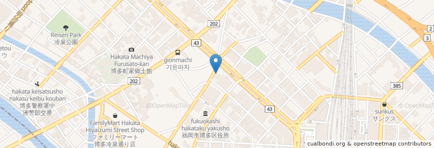 Mapa de ubicacion de ウエスト en Japon, Préfecture De Fukuoka, 福岡市, 博多区.