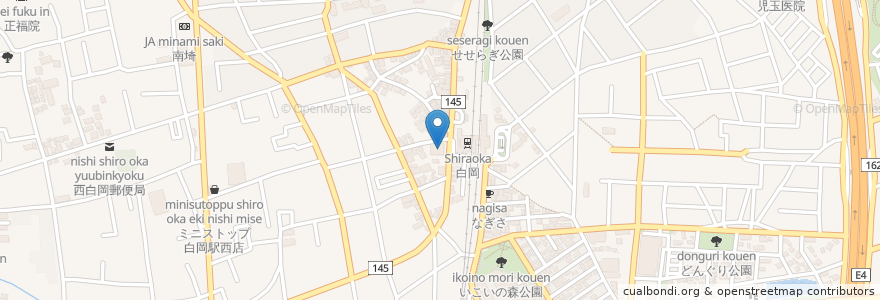 Mapa de ubicacion de 埼玉りそな銀行 白岡支店 en Japão, 埼玉県, 白岡市.