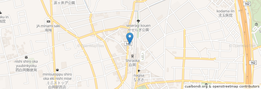 Mapa de ubicacion de 久喜警察署白岡駅前交番 en Japan, Saitama Prefecture, Shiraoka.