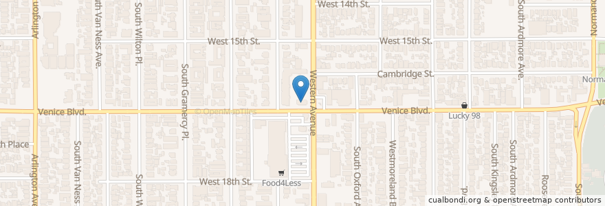 Mapa de ubicacion de Western Dental en Amerika Syarikat, California, Los Angeles County, Los Angeles.