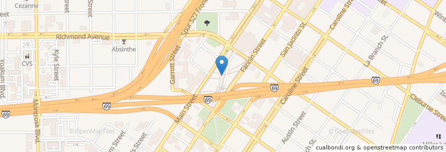 Mapa de ubicacion de Wheeler Station Transit Center en United States, Texas, Houston, Harris County.