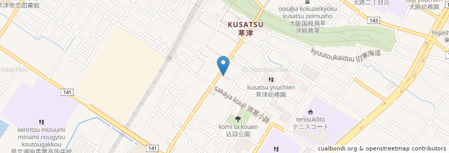 Mapa de ubicacion de FMくさつ en 日本, 滋賀県, 草津市.