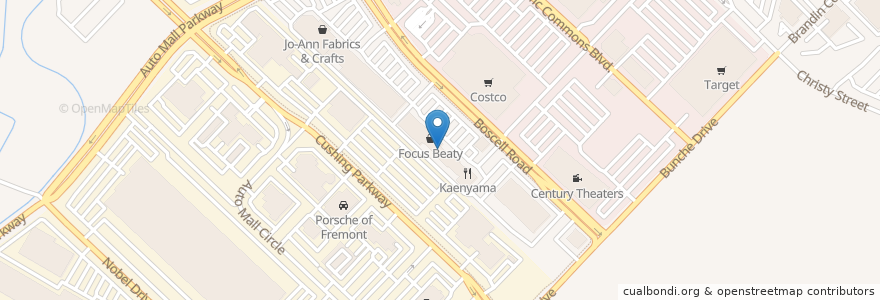 Mapa de ubicacion de Super Cue Cafe en ایالات متحده آمریکا, کالیفرنیا, شهرستان آلامدا، کالیفرنیا, Fremont.