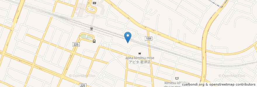 Mapa de ubicacion de マツモトキヨシ en 日本, 千葉県, 君津市.